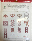Husqvarna Viking EMBROIDERY CARD 189 Heirloom Insertion Embroidery