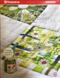 Husqvarna Viking EMBROIDERY CARD 213 Texture Hoop Ribbons & Flowers